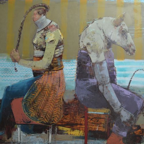 Cravaches 122x118 cm